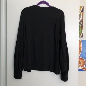 Black Princess Sleeve Ann Taylor Top